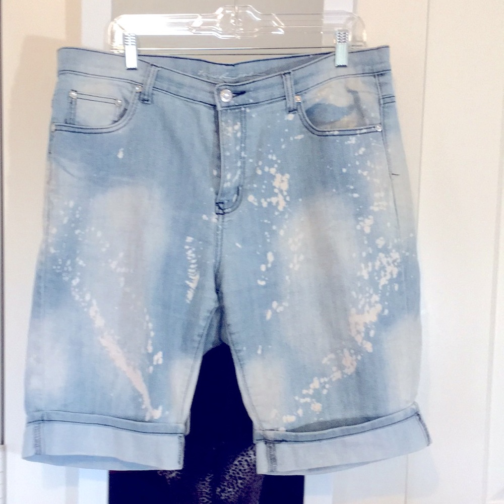 Stone washed, tye dyed shorts